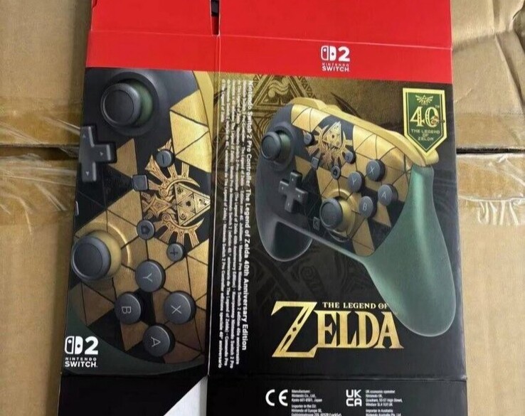Mando Switch 2 Pro con temática de Zelda.