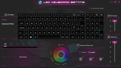 Configuración del teclado RGB