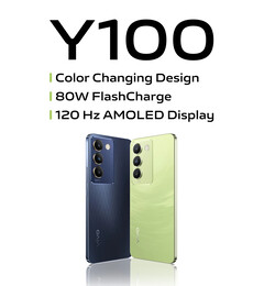 Vivo ha vuelto a su diseño de cambio de color con el lanzamiento del Y100 4G. (Fuente de la imagen: Vivo)