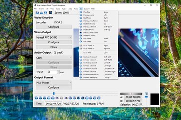 Avidemux permite al usuario navegar entre fotogramas con facilidad para realizar cortes precisos (Fuente de la imagen: Captura de pantalla)