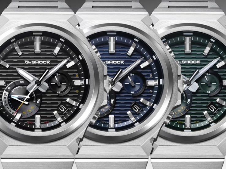 De izquierda a derecha: los relojes Casio G-Shock GST-B1000D-1A, GST-B1000D-2A y GST-B1000D-3A. (Fuente de la imagen: Casio)
