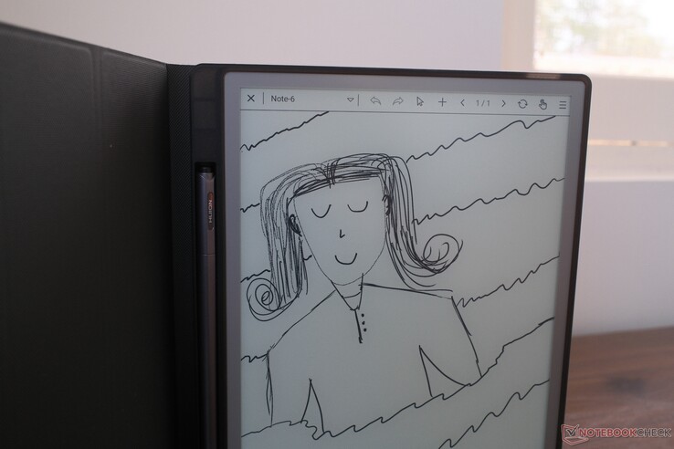 El Huion Ink está limitado por la frecuencia de actualización del papel electrónico.