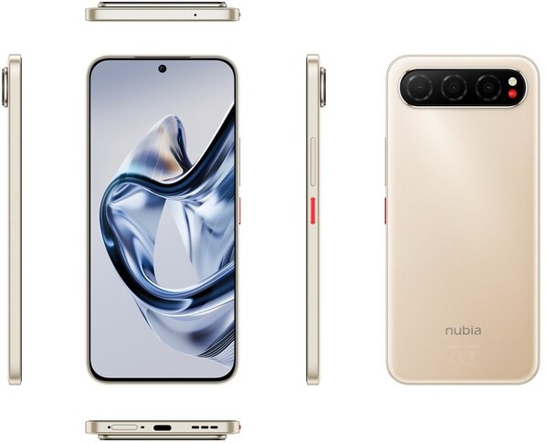 Render filtrado que muestra todos los lados del Nubia Air. (Fuente de la imagen: Evan Blass)