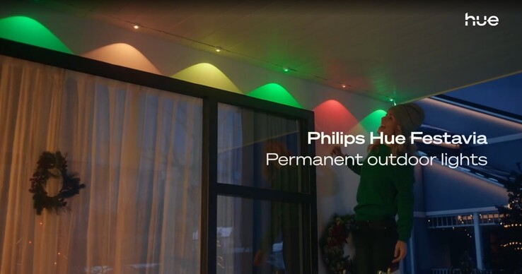 Las luces de exterior permanentes Philips Hue Festavia. (Fuente de la imagen: Philips Hue)