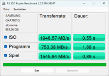 Prueba de copia AS SSD