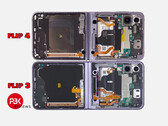 El Galaxy Z Flip4 se parece a su predecesor tanto externa como internamente. (Fuente de la imagen: PBKreviews)