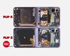 El Galaxy Z Flip4 se parece a su predecesor tanto externa como internamente. (Fuente de la imagen: PBKreviews)