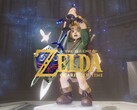 Banner del remake de Zelda: Ocarina of Time que muestra a Link sosteniendo la Espada Maestra