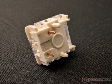 Primer plano de la base del interruptor Nexus, que permite el cambio en caliente.