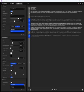 Visualización de texto desplazable a través de Elgato Camera Hub