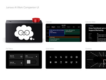El Lenovo AI Work Concept mostrará el estado del puerto, el calendario y los horarios.