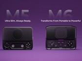 El Abxylute M5 presenta un diseño ultradelgado, mientras que el M6, con su empuñadura ergonómica desmontable, es más grueso.