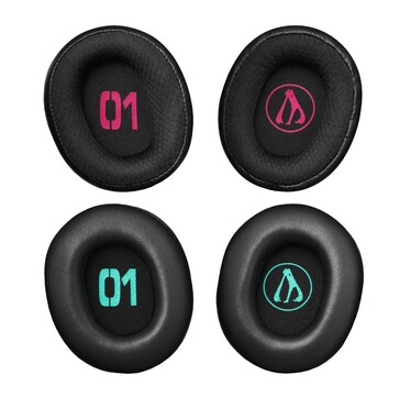 Los auriculares Audio-Technica Hatsune Miku ATH-M50xSTS-USB MIKU tienen elementos del diseño de Miku incluso en los auriculares. (Fuente de la imagen: Audio-Technica)