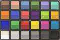 ColorChecker: La mitad inferior de cada área de color muestra el color de referencia - cámara principal