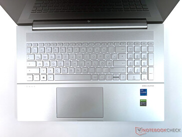 Vista general del teclado y el touchpad