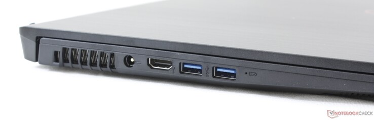 Izquierda: Adaptador de CA, HDMI 1.4, 2x USB 3.2 Gen. 1 Tipo-A