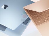 El Surface Laptop Go 3 en dos de sus cuatro colores de lanzamiento. (Fuente de la imagen: @rquandt &amp; WinFuture)