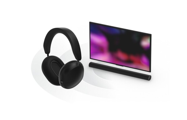 Los propietarios de un Sonos Ace pueden pasar el audio de su sistema de cine en casa a sus auriculares. (Fuente de la imagen: Sonos)