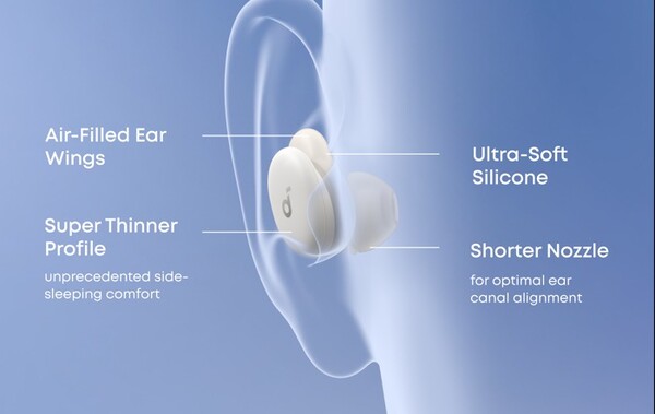 El Soundcore Sleep A30 ha sido rediseñado para ser más cómodo que el Soundcore Sleep A20. (Fuente de la imagen: Soundcore). 