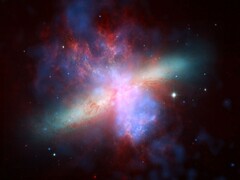 Una imagen que muestra la galaxia M82.
