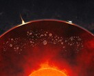 Ilustración artística de los grumos del manto de Marte (Fuente de la imagen: NASA y JPL-Caltech; recortada)