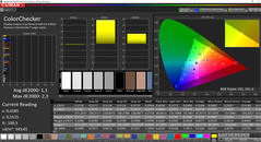 CalMAN ColorChecker calibrados (espacio de color de destino: sRGB)