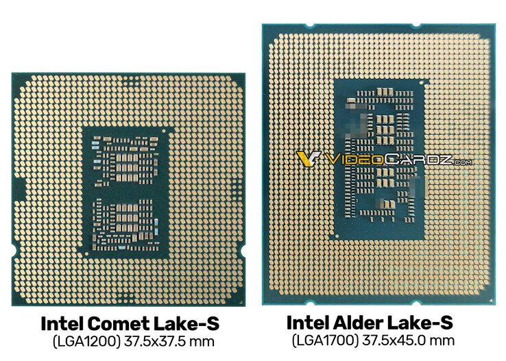 Comparación de tamaños: El Lago del cometa-S contra el Lago del Aliso-S (Fuente de la imagen: Videocardz)