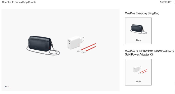El OnePlus 15 Bonus Drop Bundle. (Fuente de la imagen: OnePlus Alemania)