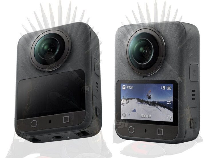 El DJI Osmo 360 con la pantalla apagada y encendida. (Fuente de la imagen: vía Igor Bogdanov)