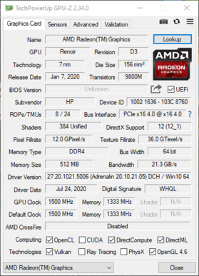 Información del sistema - GPU-Z