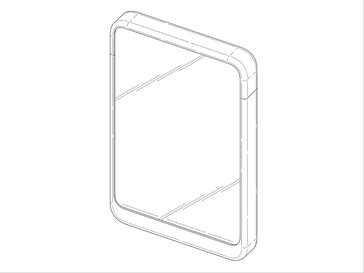 Frontal del supuesto teléfono enrollable de Samsung según la patente denunciada. (Fuente de la imagen: DomoAI y xleaks7)