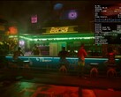 Cyberpunk 2077 ejecutándose en macOS 26 Tahoe con la interpolación de fotogramas MetalFX activada en un MacBook Pro M1 Max. (Fuente de la imagen: Blendlogic Tech en YouTube)