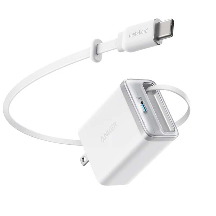 El cargador Anker Nano (35W, cable USB-C retráctil incorporado). (Fuente de la imagen: Anker)