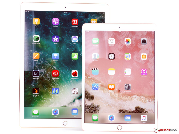 Apple iPad Pro 10.5 (frontal) y Apple iPad 12.9 (2017)