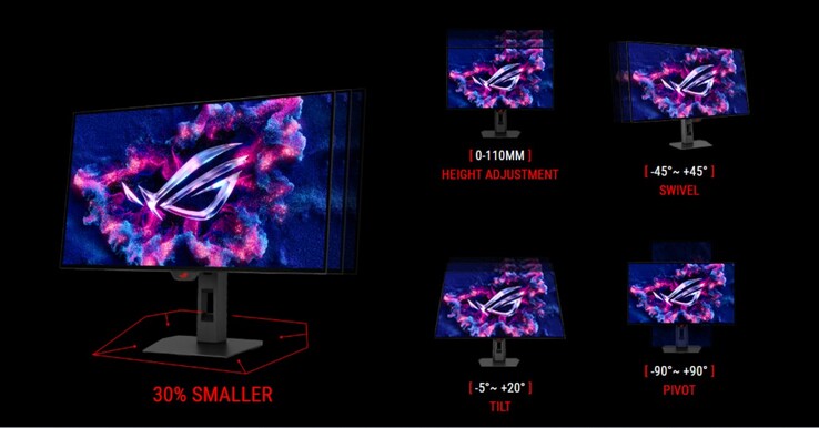 La Asus ROG Strix OLED XG27AQDMG Gen2 tiene una peana un 30% más pequeña
