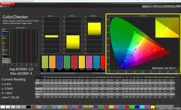Precisión del color (True Tone desactivado, espacio de color de destino: sRGB)