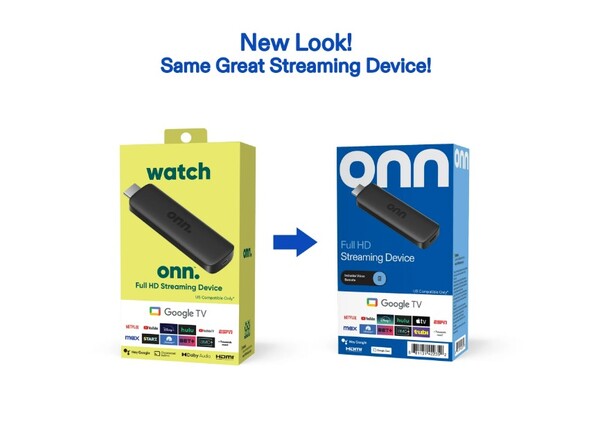 El Onn Full HD lanzado en 2023 también se envía en una nueva caja de venta al por menor. (Fuente de la imagen: Walmart)