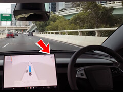 Prueba y revisión del FSD Australia. (Fuente de la imagen: CarSauce/YT)