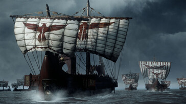 Una imagen en la que aparecen barcos en «Ryse: Son of Rome».