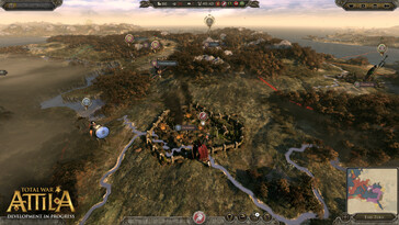 Una imagen que muestra el mapa del mundo y las ciudades de Total War: Attila.