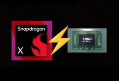 El Snapdragon X básico intercambia golpes con el Ryzen 7 8840U en Geekbench 6 multi-core. (Fuente de la imagen: AMD, Qualcomm, editado)
