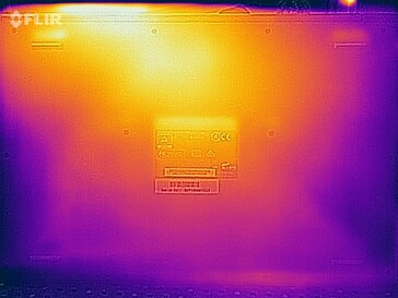 Prueba de esfuerzo de temperaturas superficiales (lado inferior)