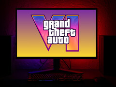 GTA 6 mostrado en el monitor de un PC de juegos (Fuente de la imagen: Rockstar Games con ediciones)