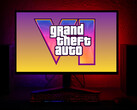 GTA 6 mostrado en el monitor de un PC de juegos (Fuente de la imagen: Rockstar Games con ediciones)