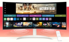 LG presenta un monitor VA webOS curvo de 34 pulgadas y 21:9 con transmisión multimedia, TV en directo, Apple Airplay y Microsoft 365. (Fuente de la imagen: LG)