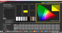 CalMAN ColorChecker (Perfil: sRGB, Espacio de color de destino: sRGB)