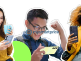 Modelos sonriendo ante la supuesta A25 5G. (Fuente: MySmartPrice)