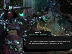 En la imagen: Hécate, mentora de Melinoë, Bruja de la Encrucijada. (Fuente de la imagen: Supergiant Games)