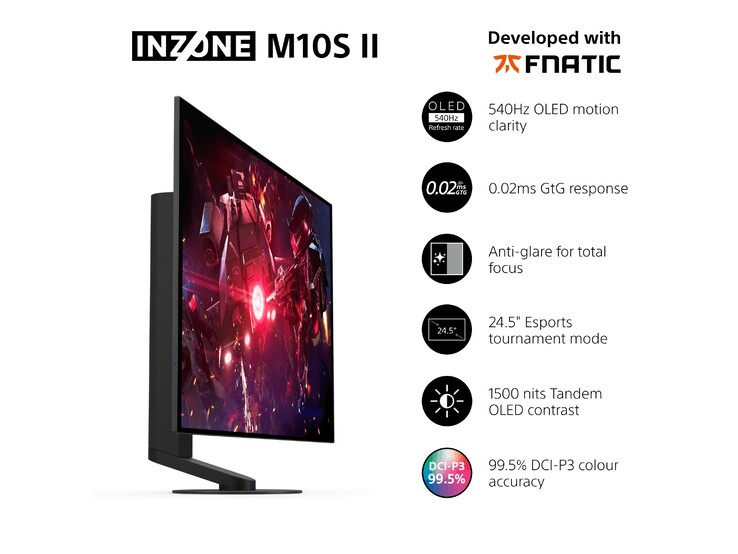 Características destacadas del monitor para videojuegos Inzone M10S II