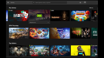 En la imagen: La aplicación Nvidia GeForce Now en Steam Deck, completa con los juegos más vendidos de las tiendas y el GFN Thursday de Nvidia (que añade juegos nuevos todos los jueves) (Fuente de la imagen: captura de pantalla tomada por cortesía de la aplicación nativa de Nvidia)